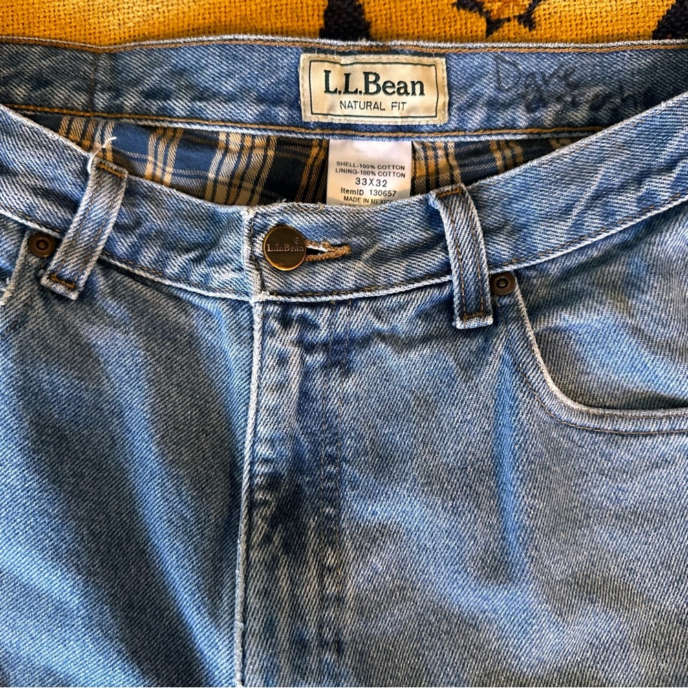 Vintage Lined L.L. Bean Men's Blue Jeans